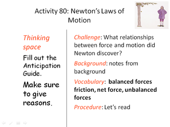 Activity 80: Newton's Laws of Motion - Science with Mrs. Wortman